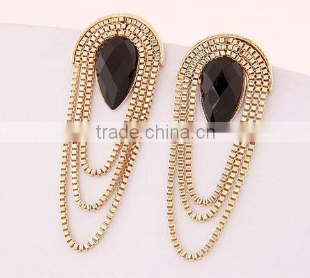 Chinese factory price cheap price high quality chain link tassels earrings