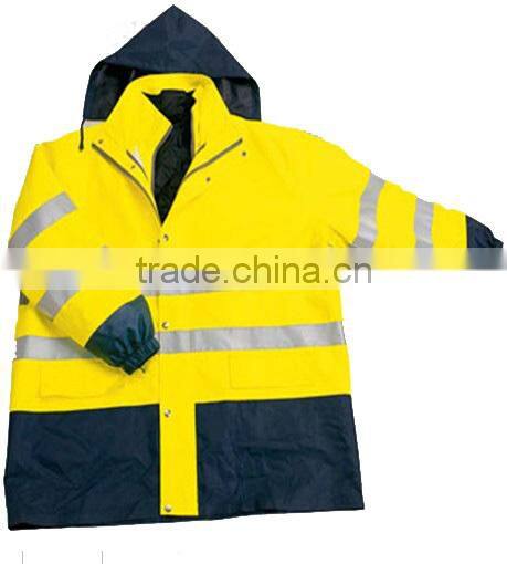 high visibility winter Reflective safety parka