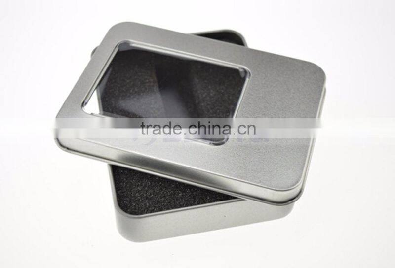 2 Color Promotional Package Box Tin Gift Box OEM Customizing Square Tin Box