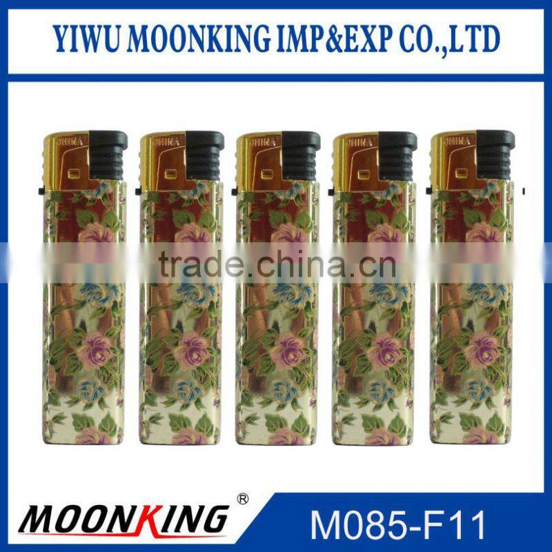 hot printing custom piezo electronic windproof flame cigarette lighter