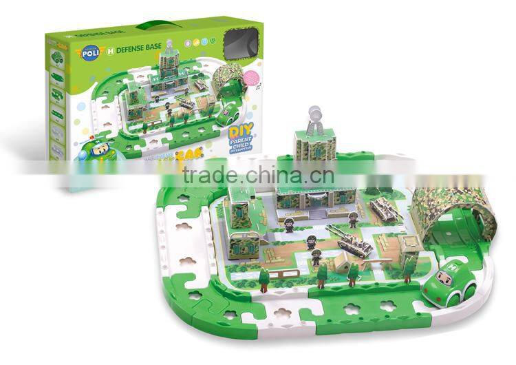 Hot sale electric car robocar poli educational toy track
