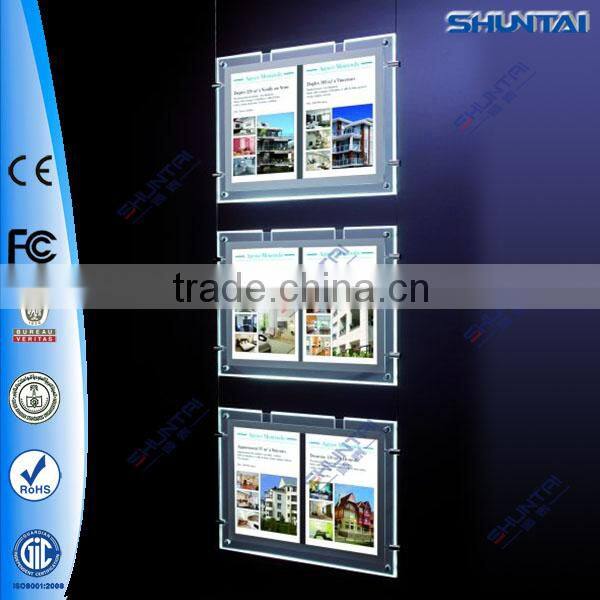 customizd A4 ceiling mounted double sided led light box