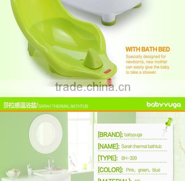 temperature sensing baby bathtub