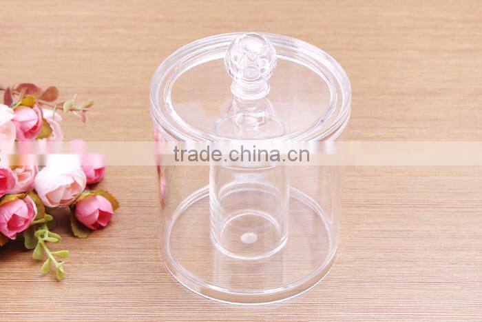 C23 ANPHY PS Crystal Bottle Jewelry Storage Makeup Holder Cup Transparent with Lid