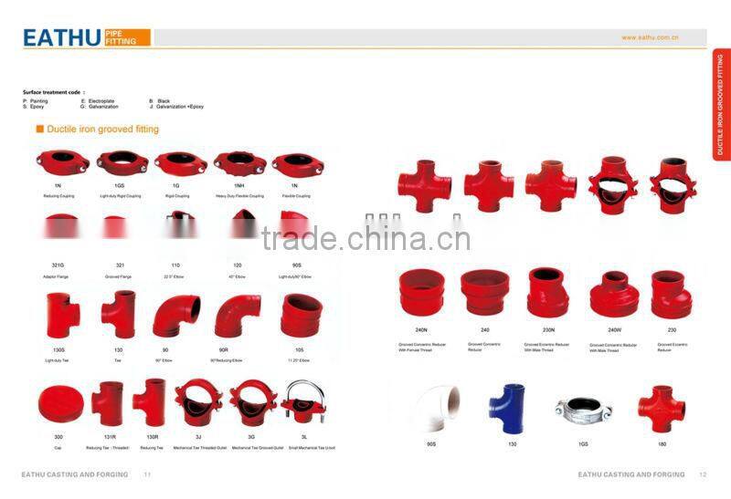 FM UL approved ductile iron rigid coupling