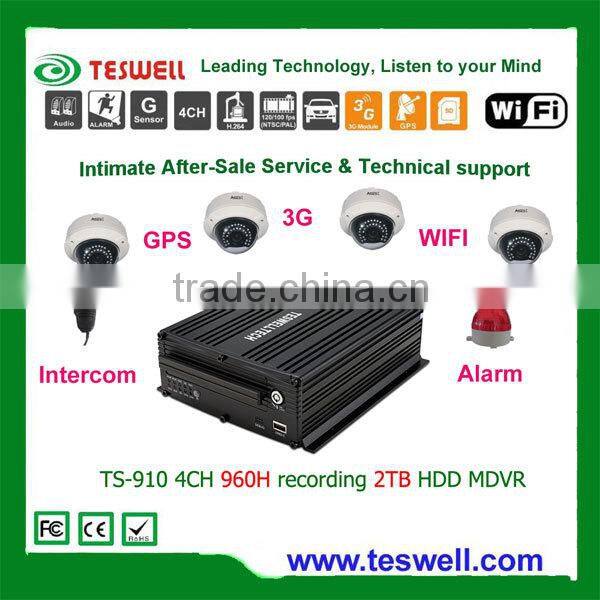 3G 2.5" HDD Vehicle GPS MDVR GPS /Wifi/3G car MDVR with camera