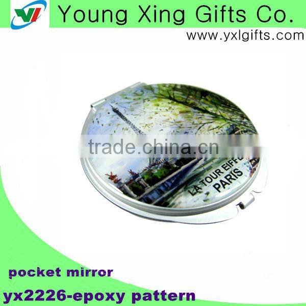 Elegant shape metal compact mirror