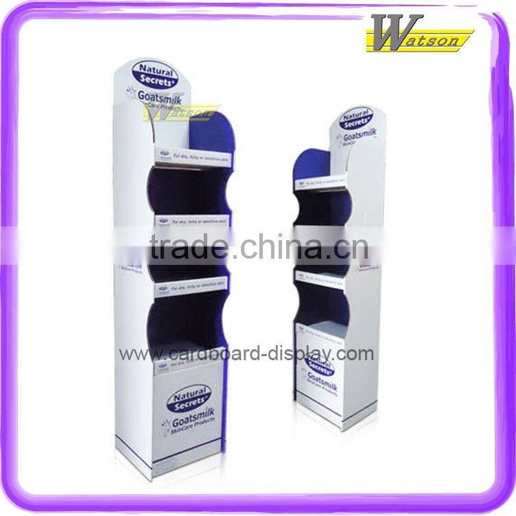 supermarket and store good quality shelf design cardboard display stand for milk