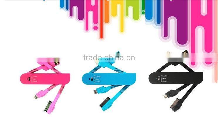 2016 three in one data line andriod phone newest portable travel artifact and Convenient life for charge power