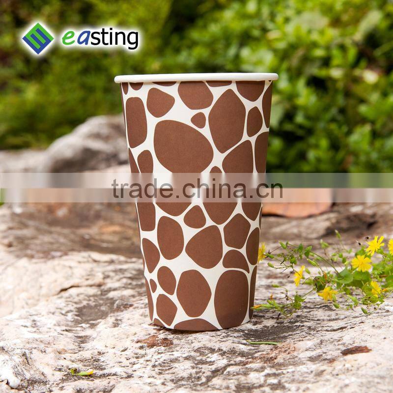 Disposable kraft coffee paper hot drink cup