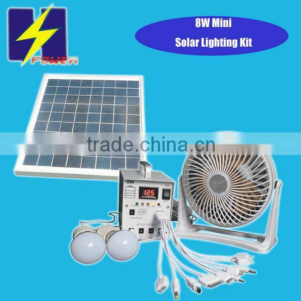 8w min mini solar house system for lighting and charging