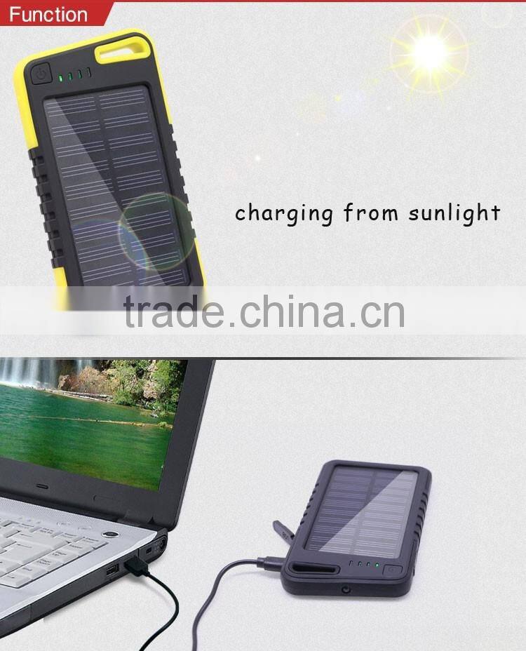 5000mAh solar charger tv with ac wall socket for mobile phone