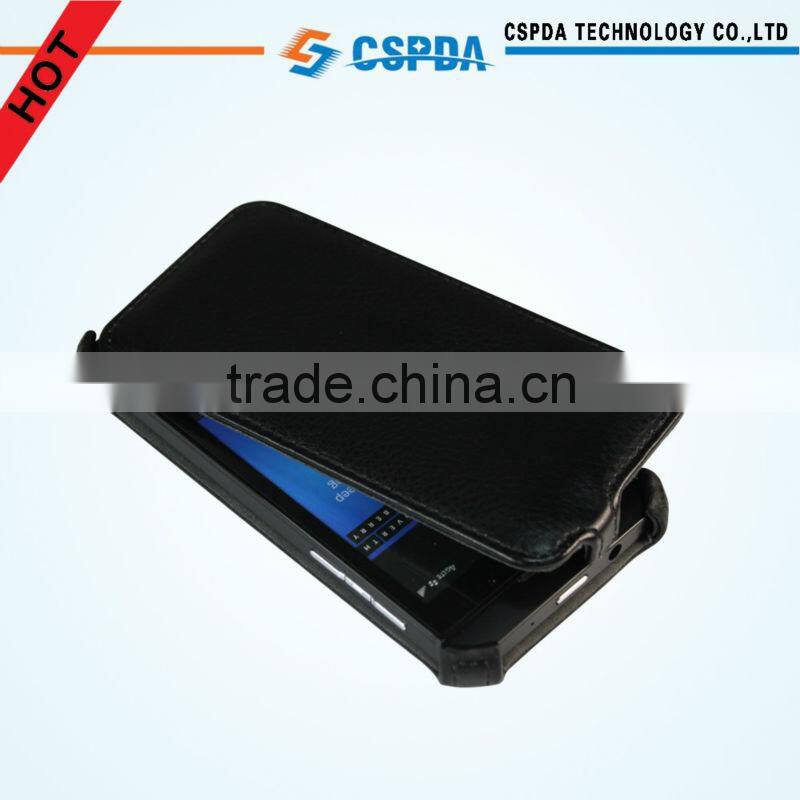 Black Flip Leather Mobile Phone Case Cover For Blackberry Z10
