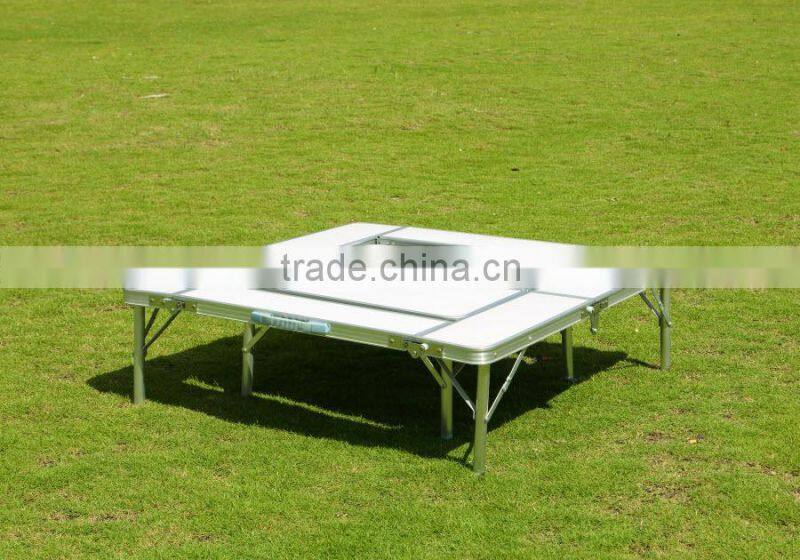 High sale Korea barbecue folding table 2 tables