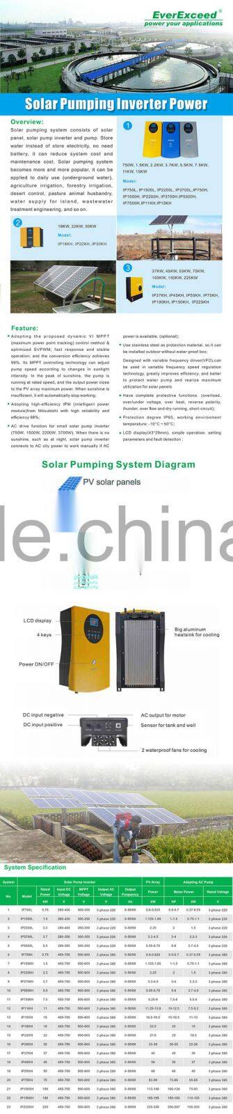 2016 EverExceed high quality solar pumping system / solar water pump