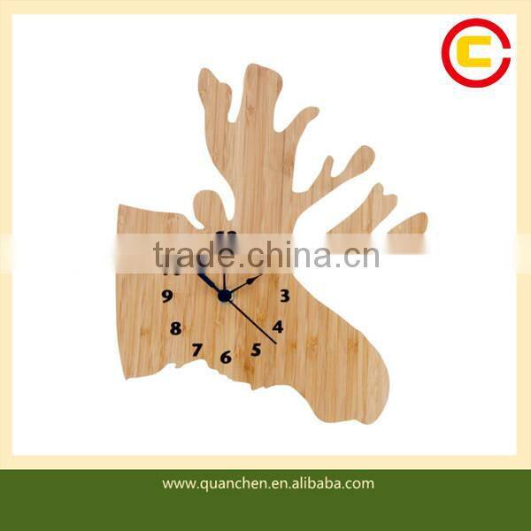 Custom Digital Bamboo Wall Clock with Animal Shape