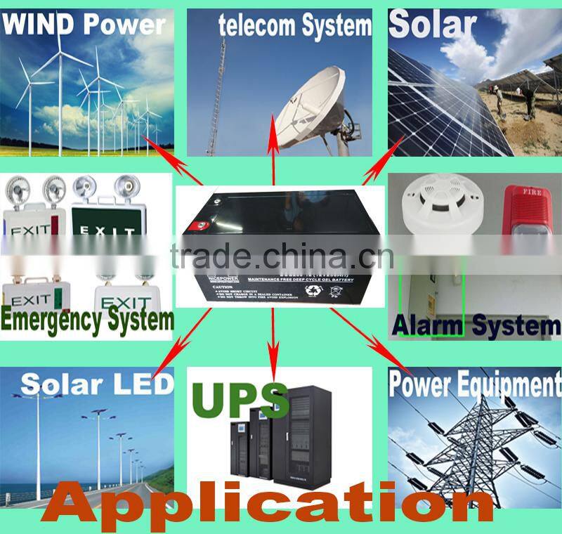 12v 250ah 48 volt battery pack deep cycle solar Gel SLA Battery for Solar Panel System