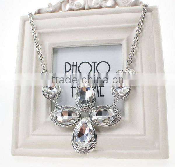 Gold filled Clear Diamond Glass Necklaces