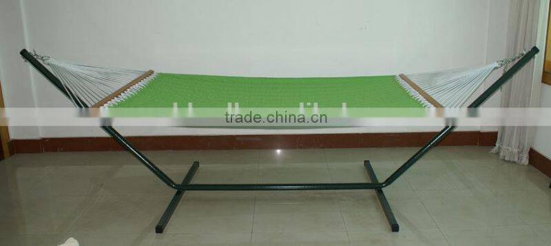 Outdoor canvas garden hammock with steel stand