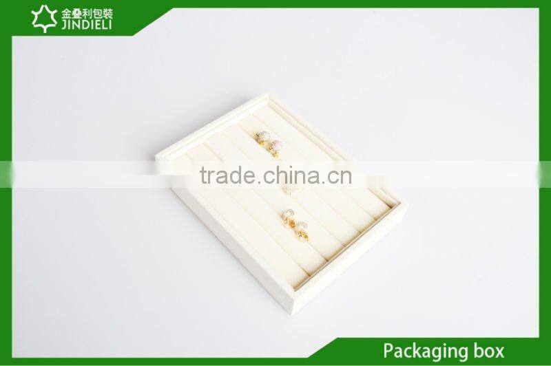 High end white velvet jewelry display box