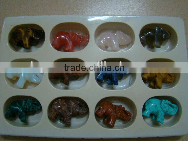Gemstone carved Elephants,Gifts and Crafts,stone handicrafts