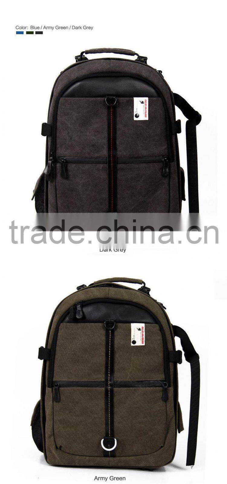 2016 Ergonomic design High quality Professional Camera bag Backpack Canvas Laptop bag