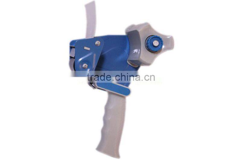Tape dispenser for many kinds of adhesive tapes with handle
