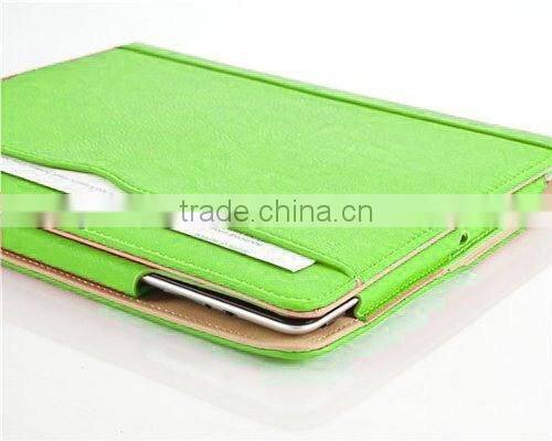 TAN LEATHER CASE FOR IPAD AIR 2,SMART LEATHER CASE FOR APPLE iPAD AIR 2 WITH SLEEP WAKE