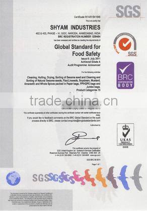 Machined Cleaned Black Sesame Seeds from Certified Exporter