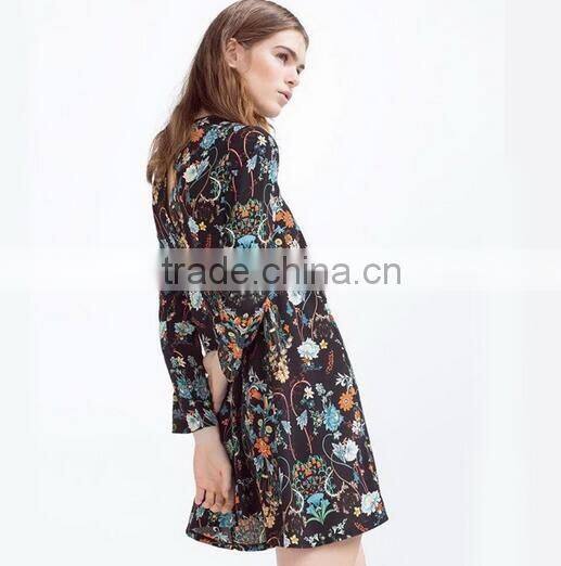 2016 Fashion Summer Women Floral Ethnic Dress New African Shirts Dress