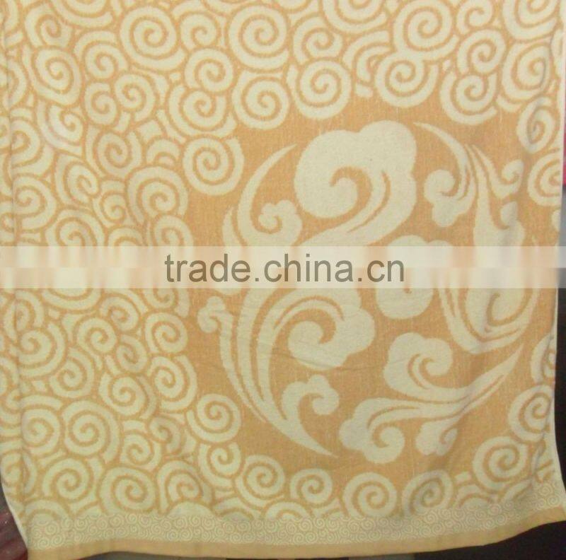 100% cotton 150*220cm jacquard cotton towel blanket
