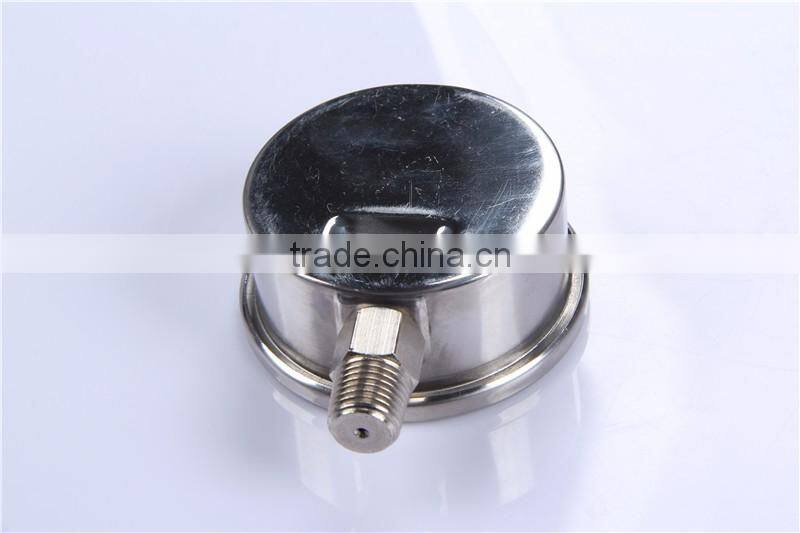 Hot sale High quality China clear 0-600 bar All stainless steel cheap pressure gauge
