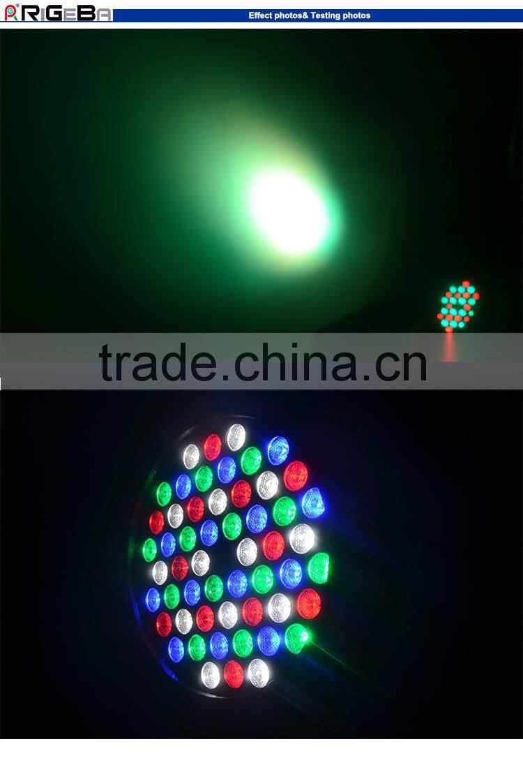 New LED Par64 cheap portable 54*1w rgbw dmx stage mini flat led par light