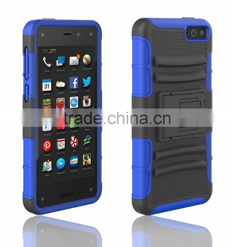 Super holster unbreakable stand silicone case for Heavy duty triple defender case for Amazon fire phone