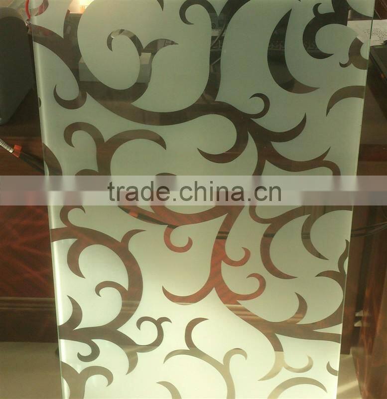 silk screen transfer printing ,ceramic silk printed glass with high quality glass factory qinhuangdao