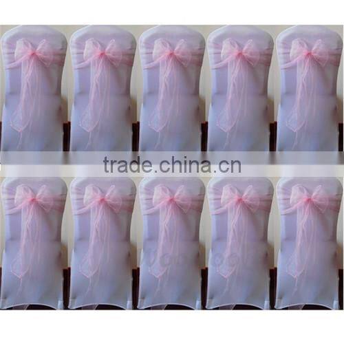 Beautiful Chair Decoration Tie Organza Sash for Banquet