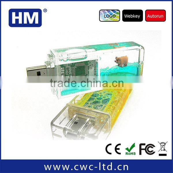 wholesale speical gift usb flash drive liquid logo solution usb water heater with full capacity
