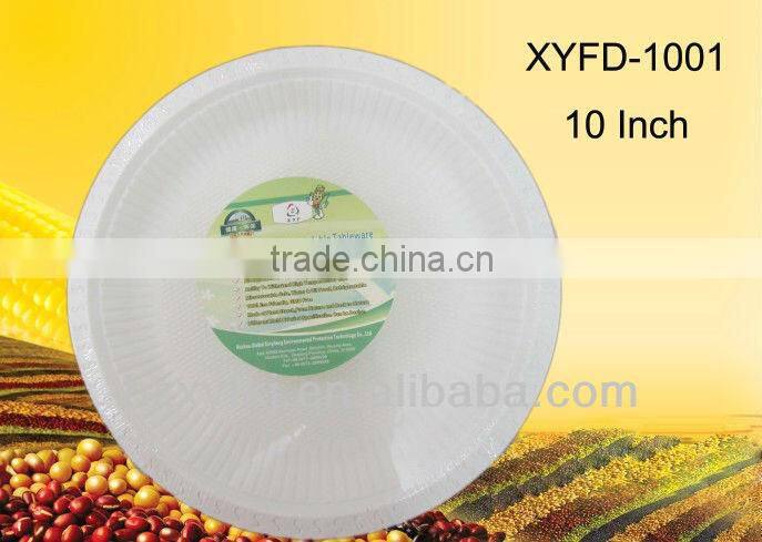 10 inch disposable biodegradable dinner set plastic plate:XYFD-1001