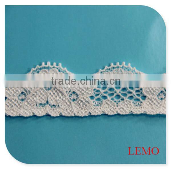 white elastic lace trim,tricot lace fabric, chemical lace