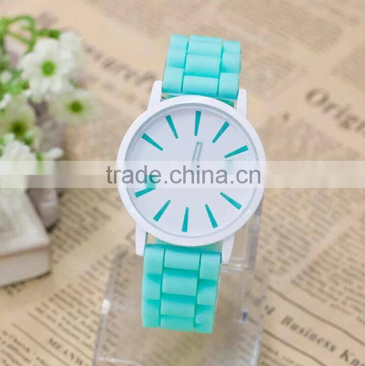 Fashion Summer Candy Color Electronic Quartz Movement Silicone Watches