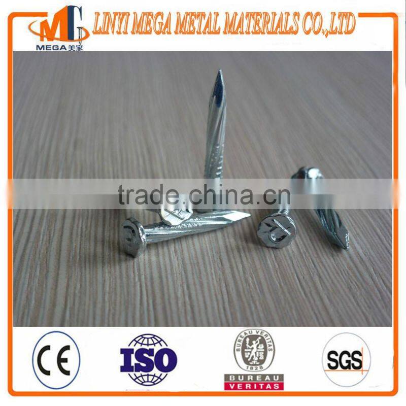 svender supply harp diamond point smooth shank Electro Galvanized steel concrete nail