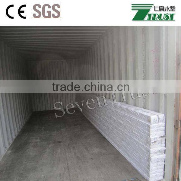 outdoor Anti-UV Wood Plastic Composite pergola with steel insert, beautiful beam corner