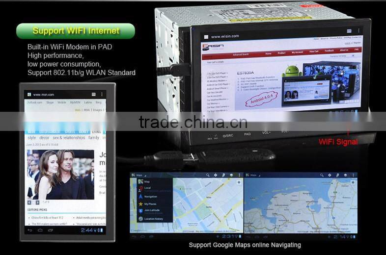 7 Inch Car PAD 2 Din Android 4.0 Digital Panel In Dash CAR PC DV Camera With Patents Universal DM7835