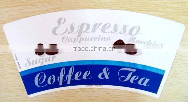 cutted pe coated paper cup fan /blank
