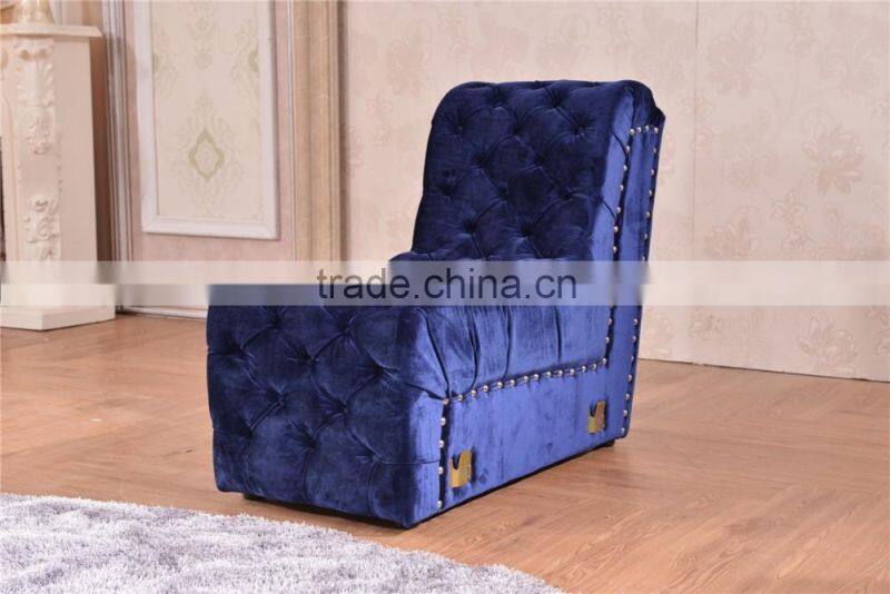 Living Room Classical french Furniture Fabric Button Tufted Corner Sofa AL043
