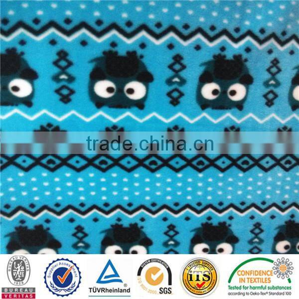 wholesale polyester velour with cartoon print fabric