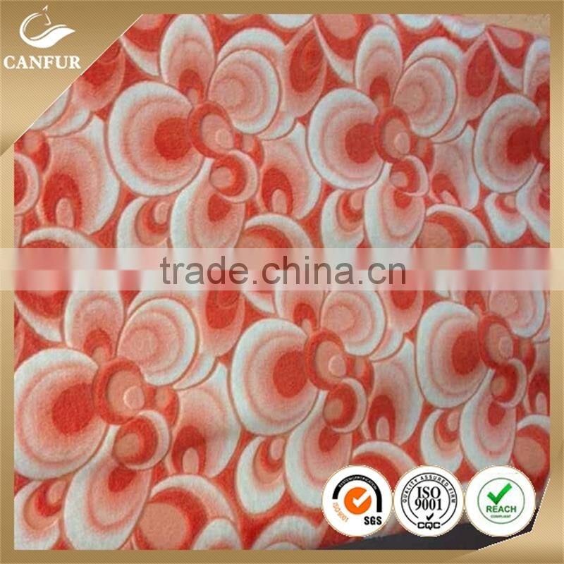 100% polyester printed knitting velboa fabric