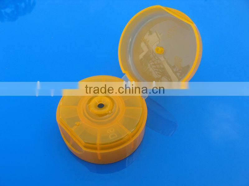 diameter 50mm plastic flip top cap for tube
