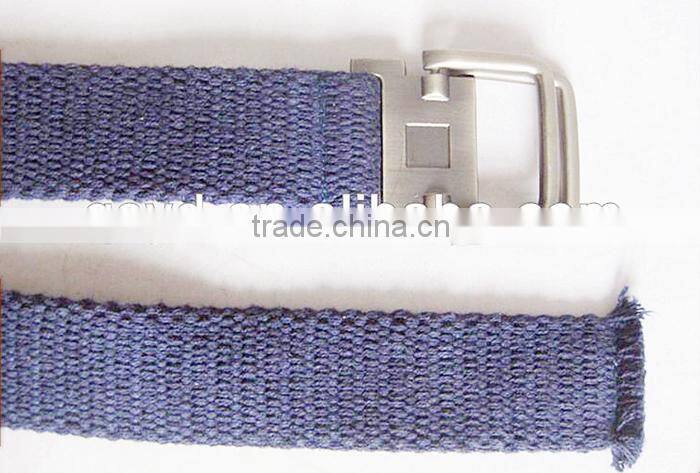 2015 Fashion Thick Navy Polyester Cotton Canvas Belt