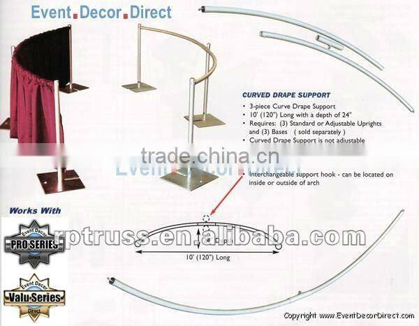 2015 RP chiffon drape for wedding decoration, adjustable pipe and drape system